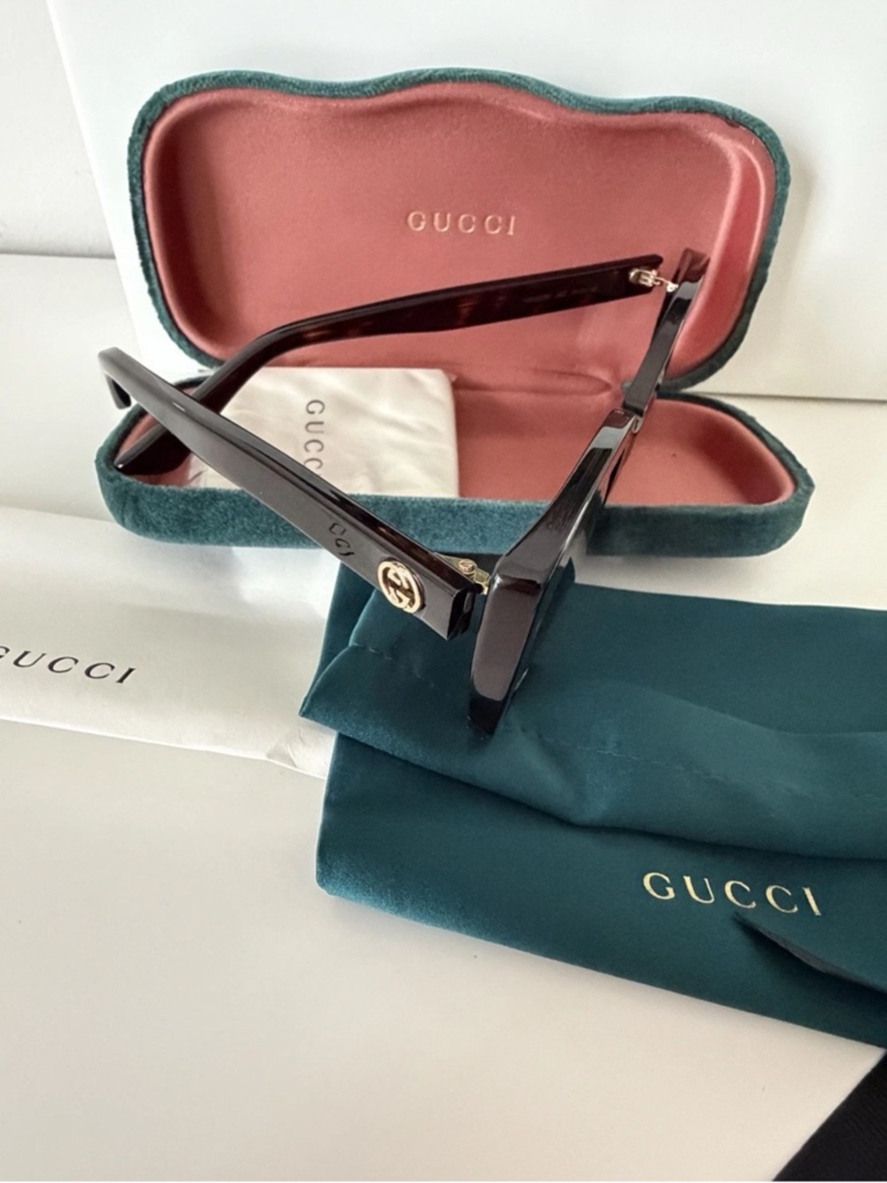 Gucci GG0325S 002 Oversized Square Sunglasses Brown NWT - Picture 10 of 11